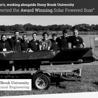 LMC powering SBU's award winning solar powered boat